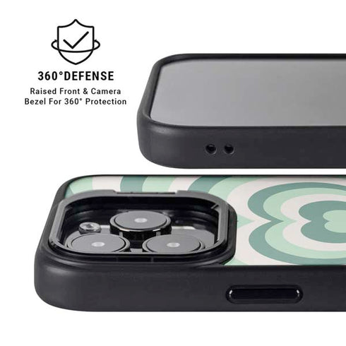 Lucky Heart Pattern iPhone 14 Pro Kickstand Case